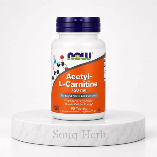 أقراص أسيتيل إل كارنيتين 750 ملجم 90 قرص ناو فودز من سوق هيرب السعودية | NOW Acetyl-L-Carnitine 750 mg 90 Tablets from Souq Herb Saudi Arabia