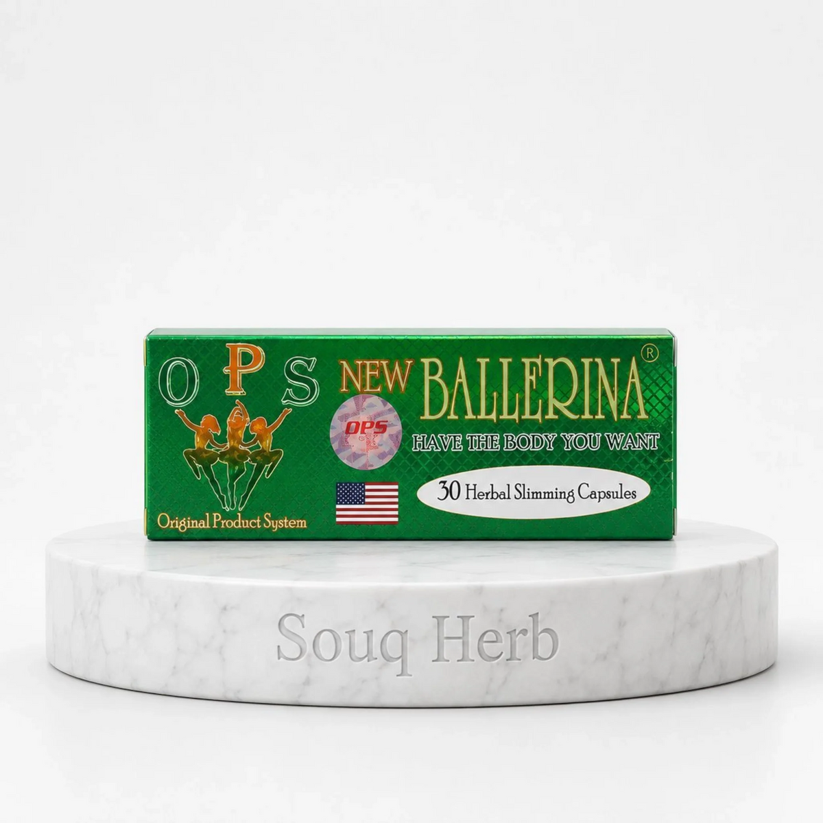 كبسولات نيو باليرينا الطبيعية للتخسيس أو بي إس من سوق هيرب السعودية | OPS New Ballerina Natural Slimming Capsules from Souq Herb Saudi Arabia