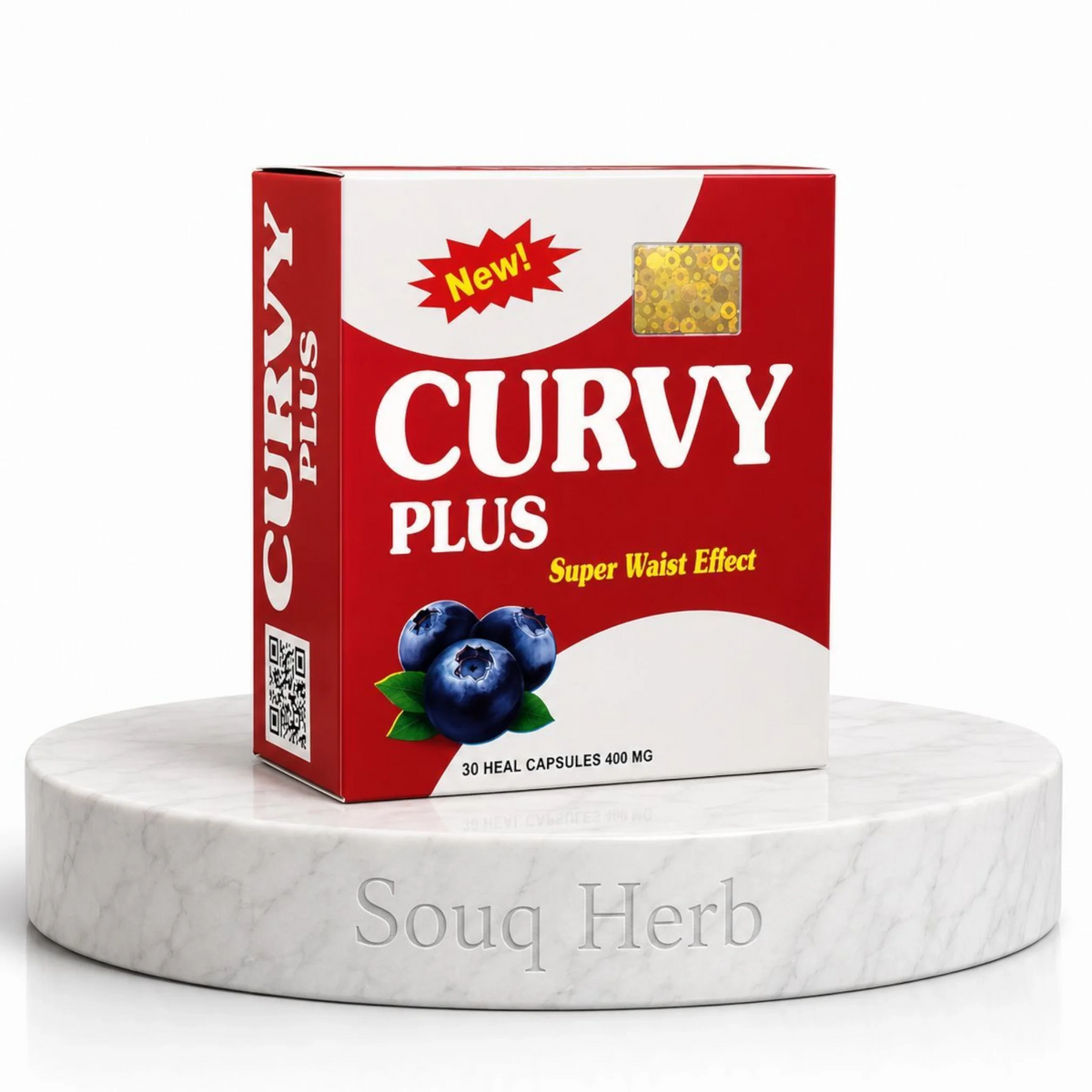 كبسولات نيو كيرفي بلس الطبيعية للتخسيس 30 كبسولة هيربال ماكس من سوق هيرب السعودية | Herbal Max New Curvy Plus Natural Slimming Capsules 30 Capsules from Souq Herb Saudi Arabia