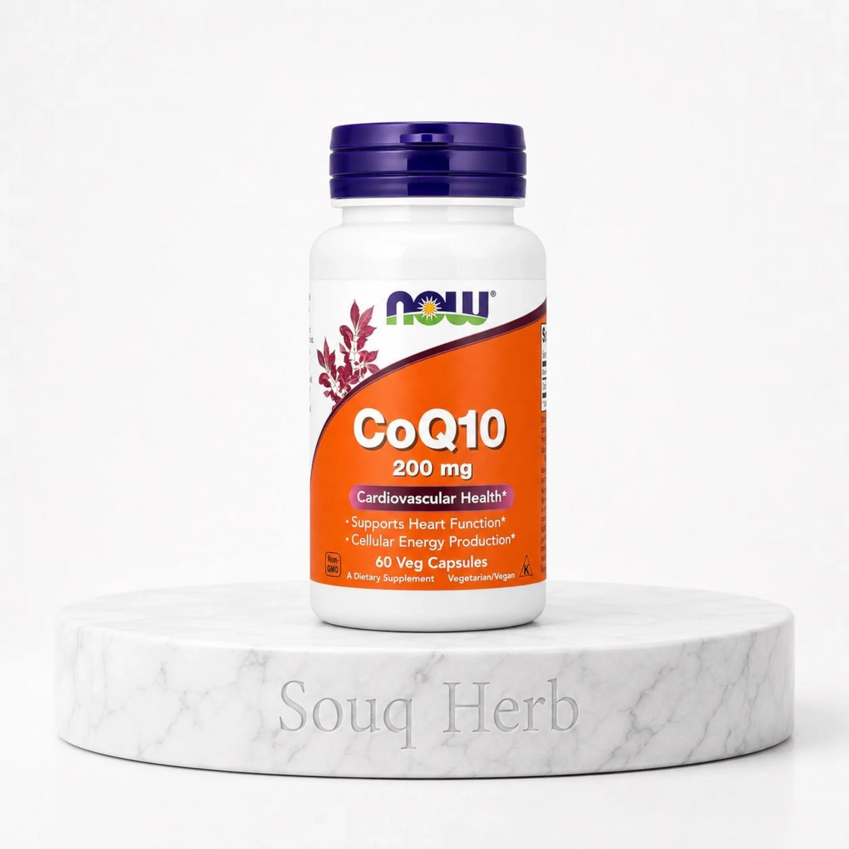 كبسولات كو كيو 10 200 ملجم 60 كبسولة نباتية ناو فودز من سوق هيرب السعودية | NOW CoQ10 200 mg 60 Veg Capsules from Souq Herb Saudi Arabia