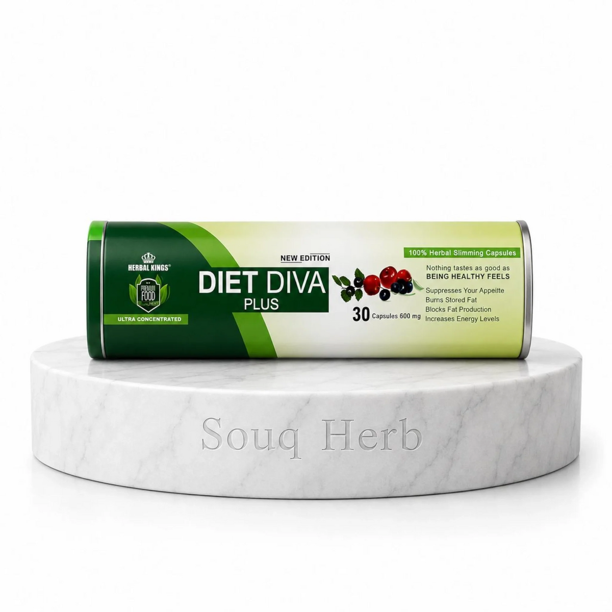 كبسولات دايت ديفا بلس الطبيعية للتخسيس هيربال كينجز من سوق هيرب السعودية | Herbal Kings Diet Diva Plus Natural Slimming Capsules from Souq Herb Saudi Arabia