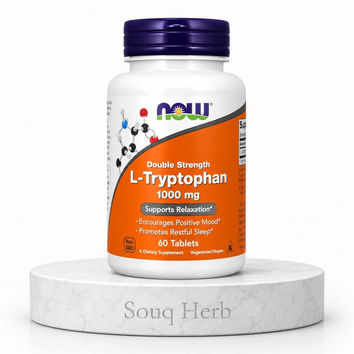 أقراص إل تريبتوفان 1000 ملجم ناو فودز من سوق هيرب السعودية | NOW Foods L-Tryptophan 1000 mg Tablets from Souq Herb Saudi Arabia