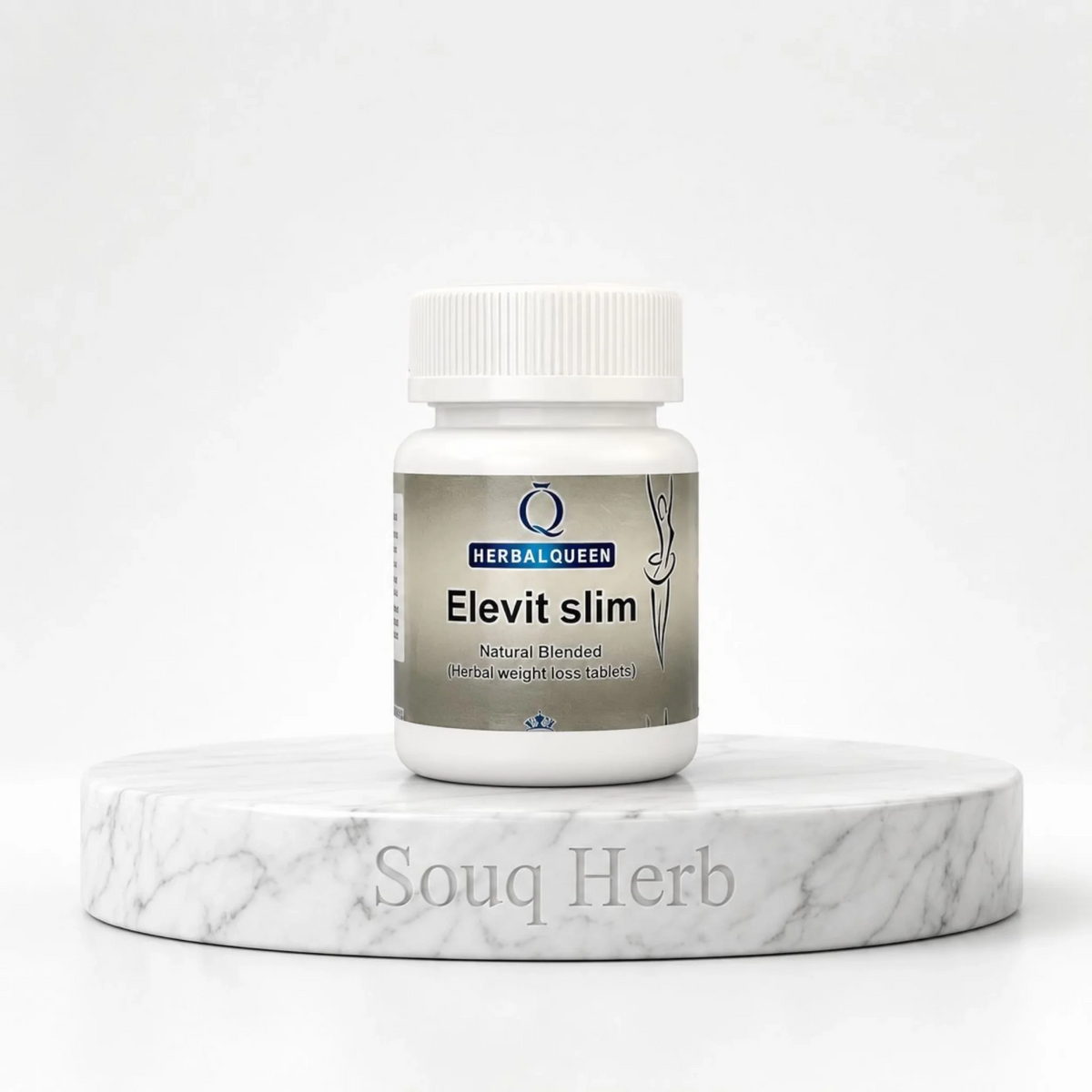 كبسولات إليفيت سليم الطبيعية للتخسيس هيربال كوين من سوق هيرب السعودية | Herbal Queen Elevit Slim Natural Slimming Capsules from Souq Herb Saudi Arabia