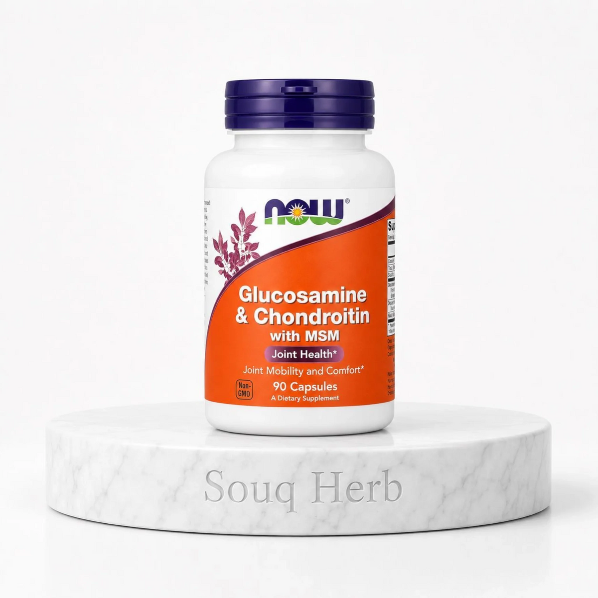 كبسولات جلوكوزامين وكوندرويتين مع MSM 90 كبسولة ناو فودز من سوق هيرب السعودية | NOW Glucosamine & Chondroitin with MSM 90 Capsules from Souq Herb Saudi Arabia