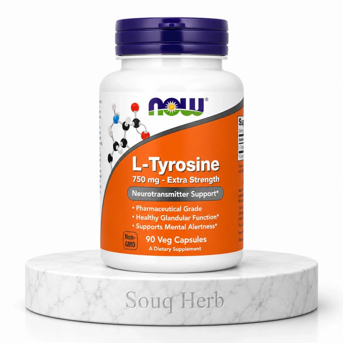 كبسولات إل تايروسين 750 ملجم 90 كبسولة نباتية ناو فودز من سوق هيرب السعودية | NOW Extra Strength L-Tyrosine 750 mg 90 Veg Capsules from Souq Herb Saudi Arabia