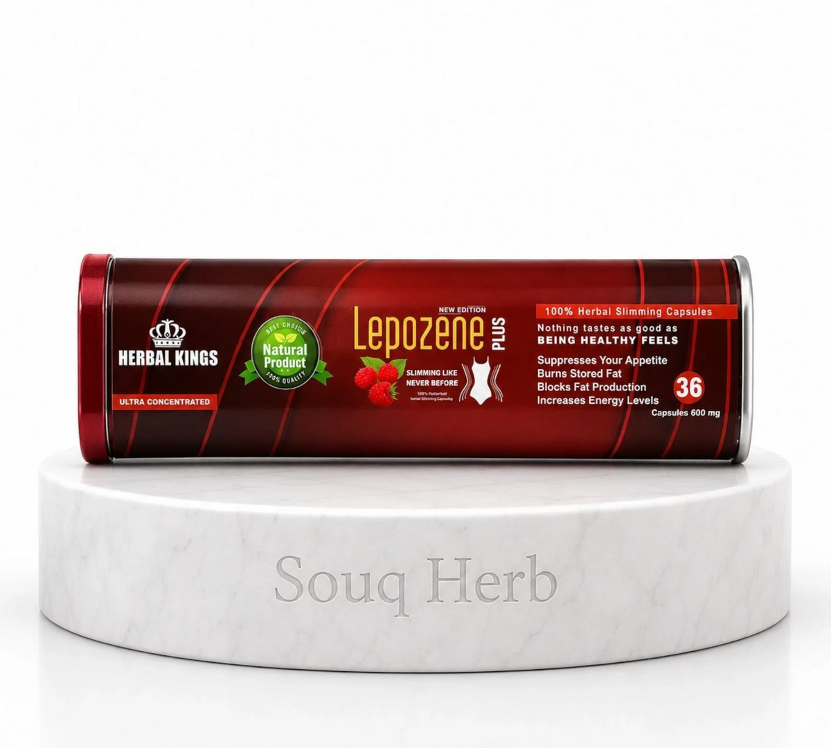 كبسولات ليبوزين بلس الطبيعية للتخسيس هيربال كينجز من سوق هيرب السعودية | Herbal Kings Lepozene Plus Natural Slimming Capsules from Souq Herb Saudi Arabia