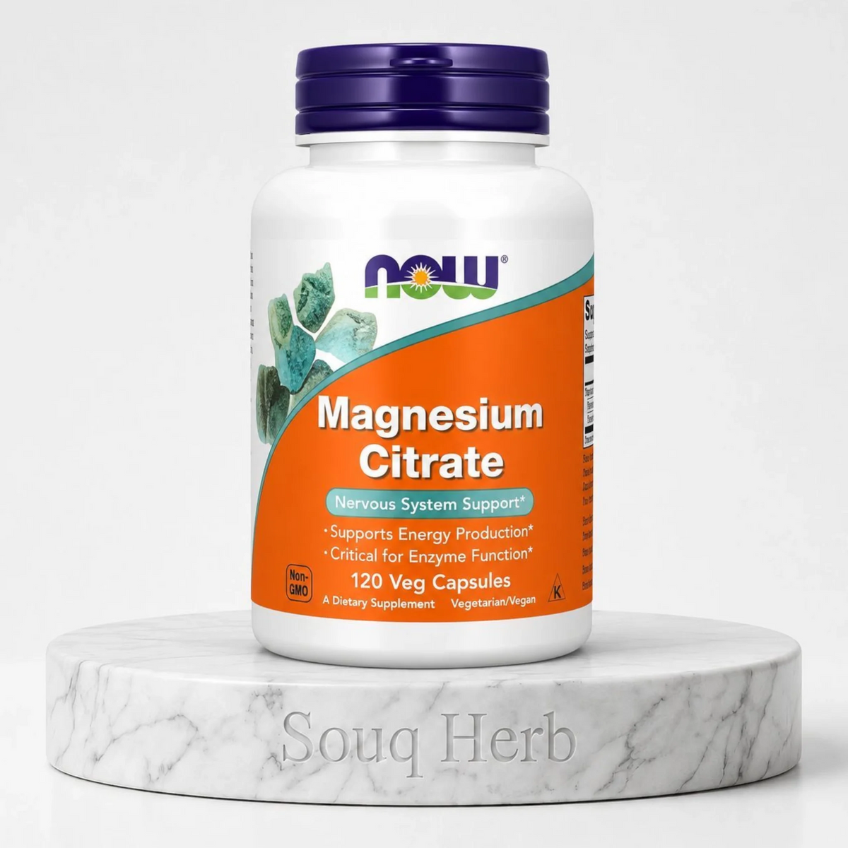 كبسولات سترات المغنيسيوم 120 كبسولة نباتية ناو فودز من سوق هيرب السعودية | NOW Magnesium Citrate 120 Veg Capsules from Souq Herb Saudi Arabia