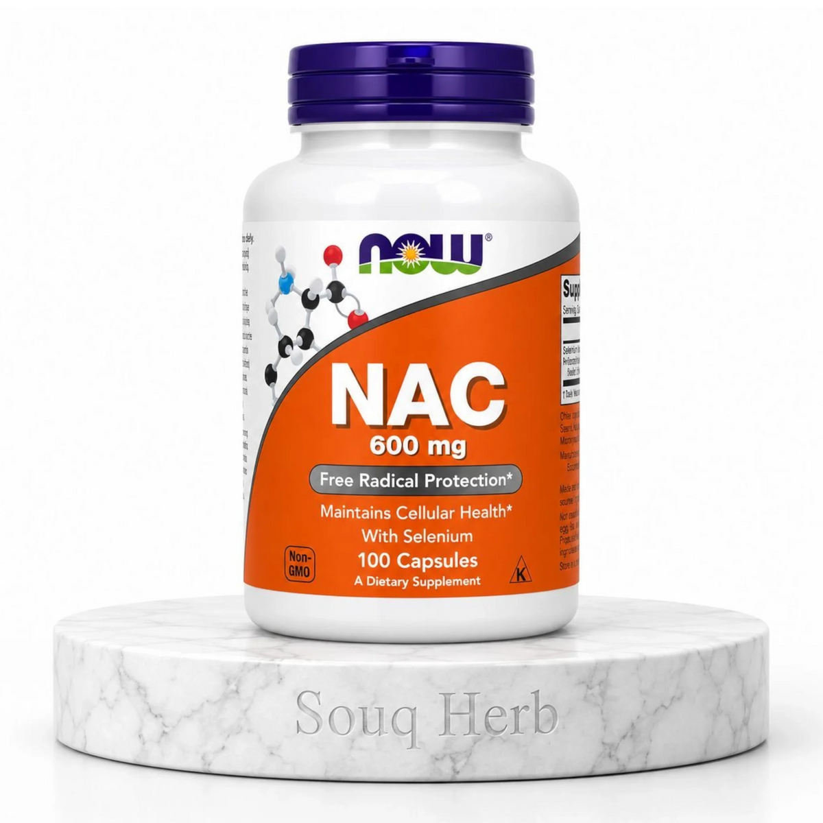 كبسولات إن إيه سي 600 ملجم مع السيلينيوم 100 كبسولة ناو فودز من سوق هيرب السعودية | NOW NAC 600 mg with Selenium 100 Capsules from Souq Herb Saudi Arabia