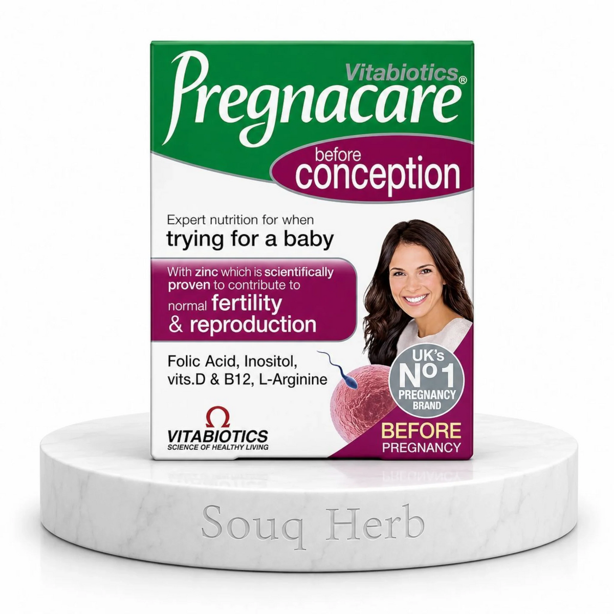 فيتامينات بريجناكير قبل الحمل فيتابيوتكس من سوق هيرب السعودية | Vitabiotics Pregnacare Before Conception from Souq Herb Saudi Arabia