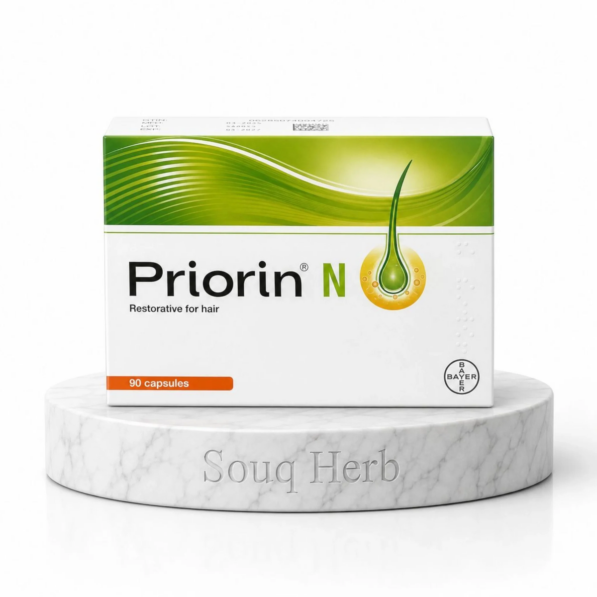 كبسولات بريورين إن باير من سوق هيرب السعودية | Bayer Priorin N Capsules from Souq Herb Saudi Arabia