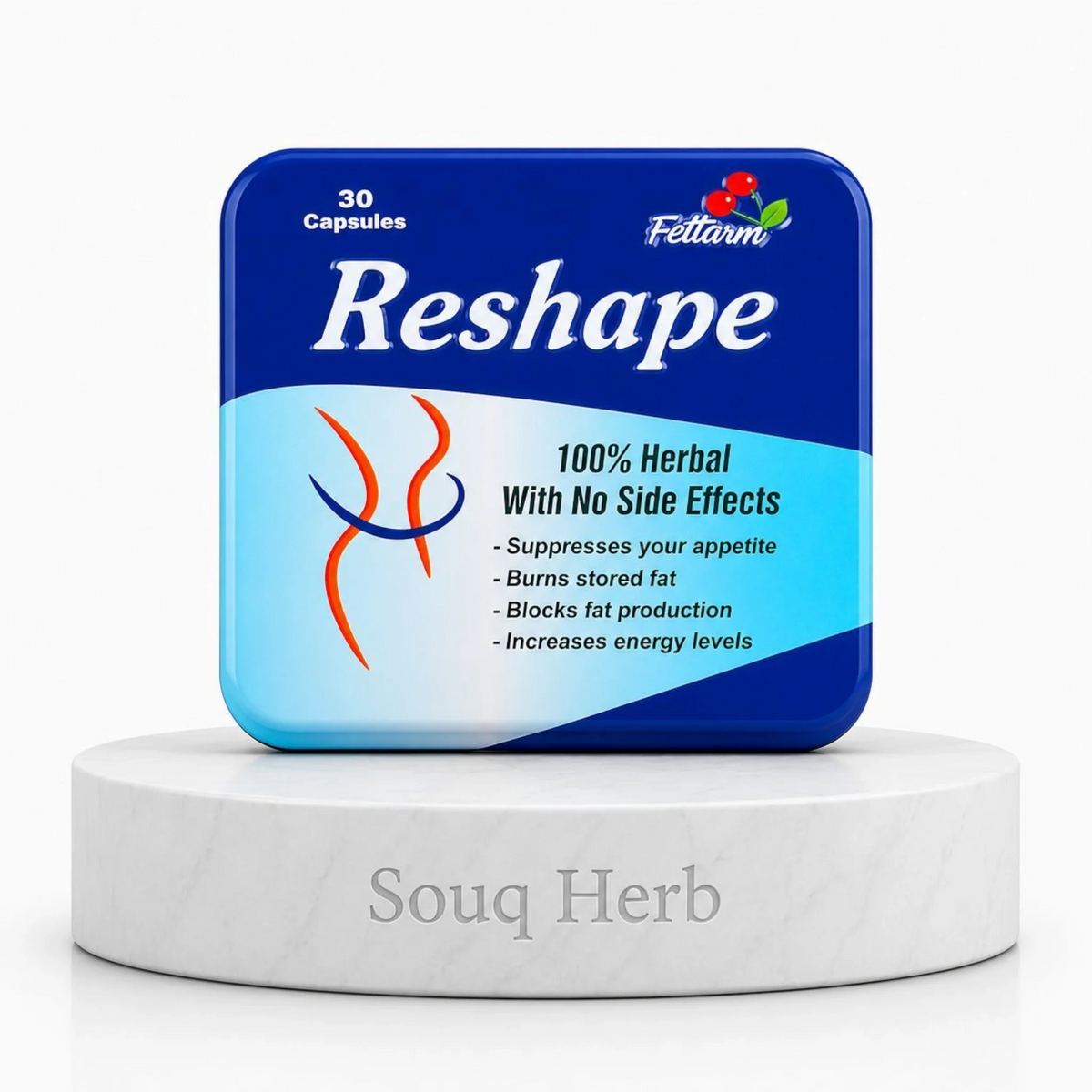 كبسولات ريشيب الطبيعية للتخسيس فيتارم من سوق هيرب السعودية | Fettarm Reshape Natural Slimming Capsules from Souq Herb Saudi Arabia