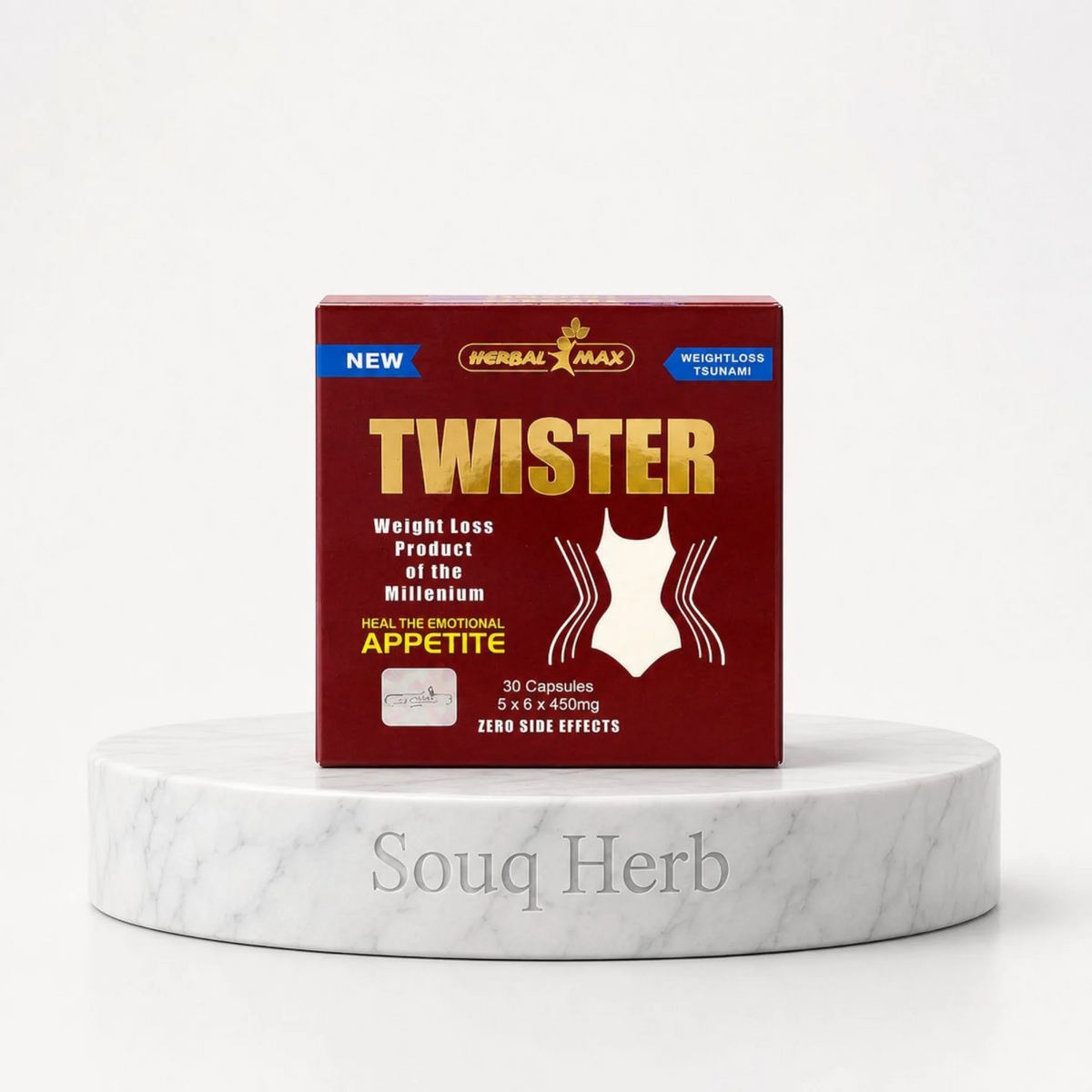كبسولات تويستر الطبيعية للتخسيس هيربال ماكس من سوق هيرب السعودية | Herbal Max Twister Natural Slimming Capsules from Souq Herb Saudi Arabia
