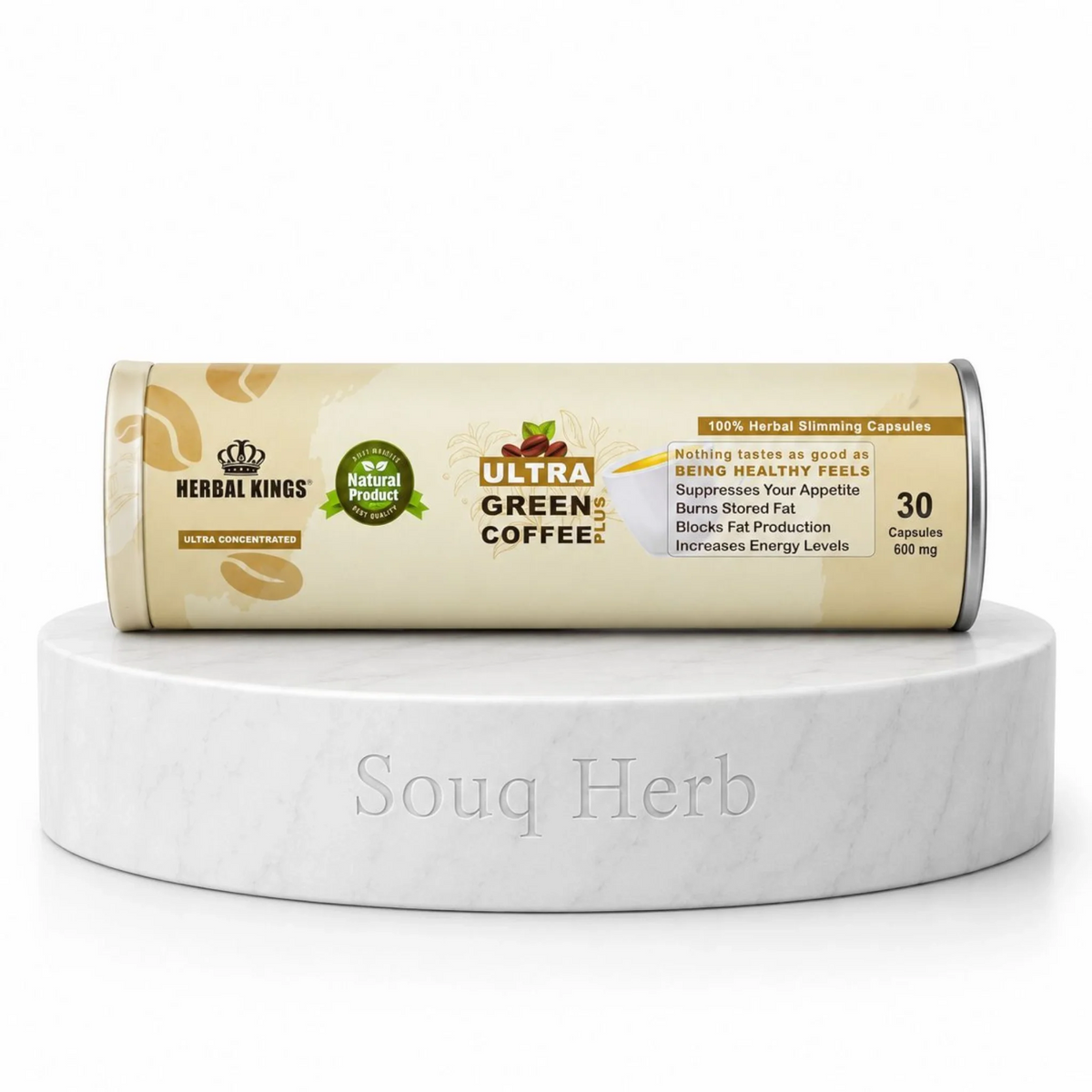 كبسولات ألترا جرين كوفي بلس الطبيعية للتخسيس هيربال كينجز من سوق هيرب السعودية | Herbal Kings Ultra Green Coffee Plus Natural Slimming Capsules from Souq Herb Saudi Arabia