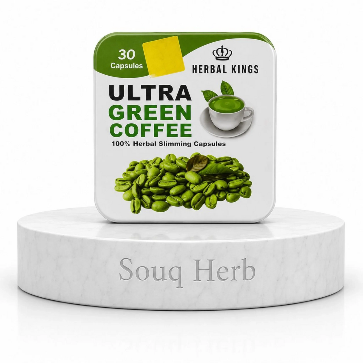كبسولات ألترا جرين كوفي الطبيعية للتخسيس هيربال كينجز من سوق هيرب السعودية | Herbal Kings Ultra Green Coffee Natural Slimming Capsules from Souq Herb Saudi Arabia