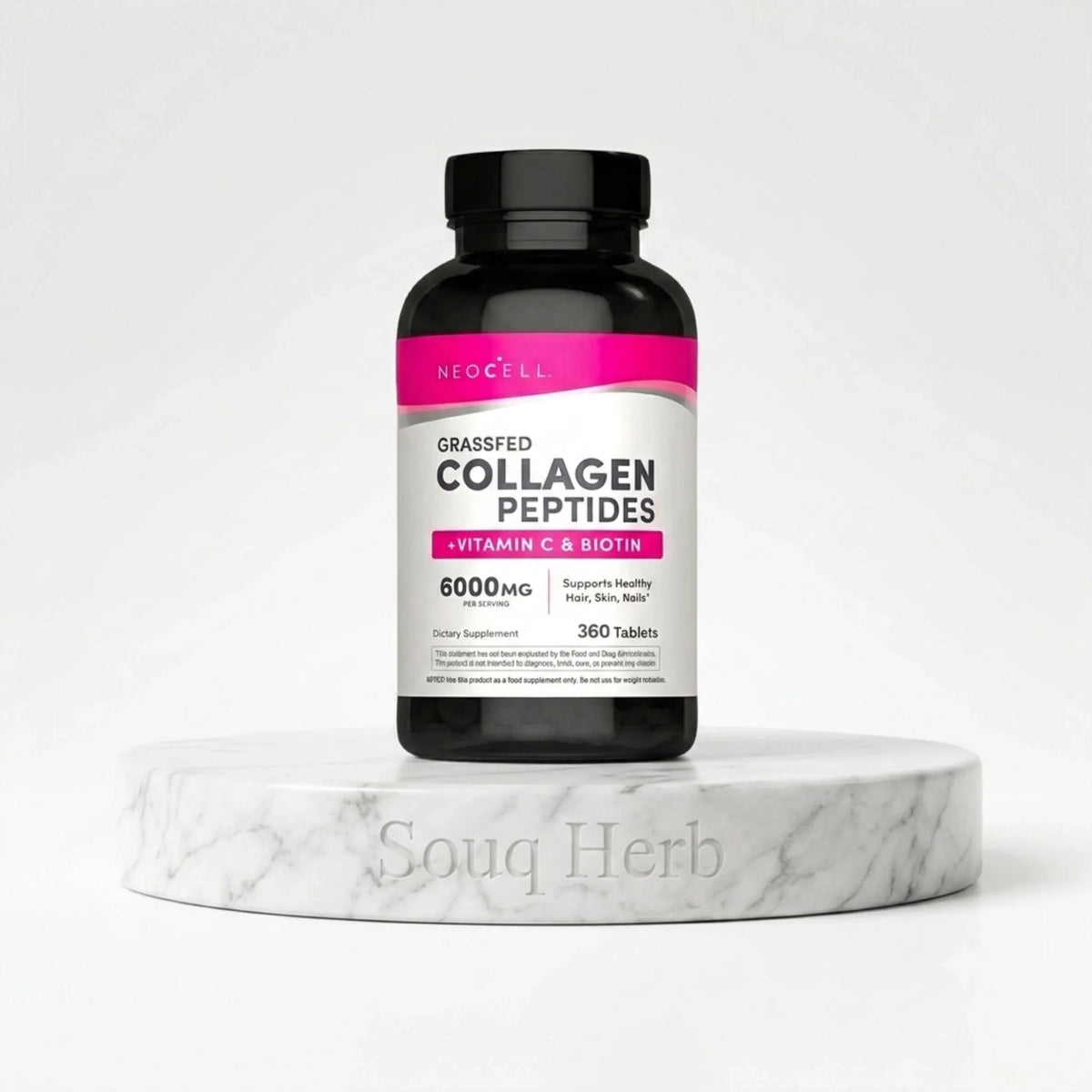 أقراص كولاجين ببتيدات 6000 ملجم مع فيتامين سي وبيوتين نيوسيل من سوق هيرب السعودية | NeoCell Collagen Peptides 6000 mg with Vitamin C & Biotin from Souq Herb Saudi Arabia