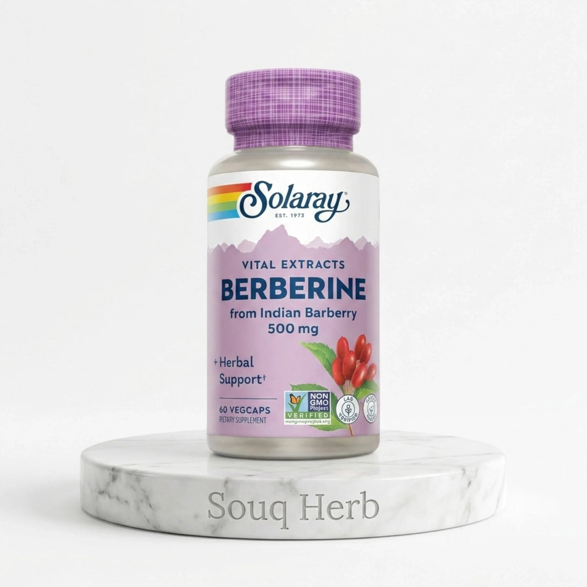 كبسولات بربرين 500 ملجم نباتية سولاراي من سوق هيرب السعودية | Solaray Berberine 500 mg Veggie Capsules from Souq Herb Saudi Arabia