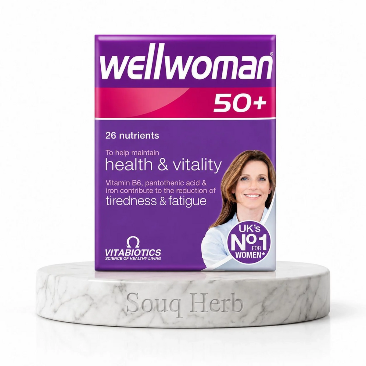 أقراص ويل وومان 50+ للمرأة فيتابيوتكس من سوق هيرب السعودية | Vitabiotics Wellwoman 50+ from Souq Herb Saudi Arabia